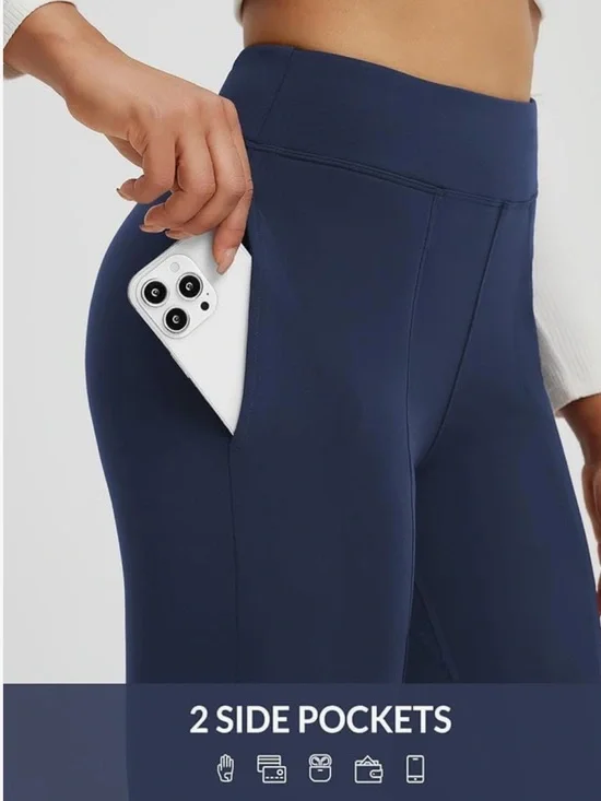 Baleaf Fleece Lined Bootcut Flare Zip-Hem Active Yoga Pants Bundle - New - Picture 5 of 16